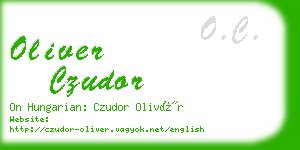 oliver czudor business card